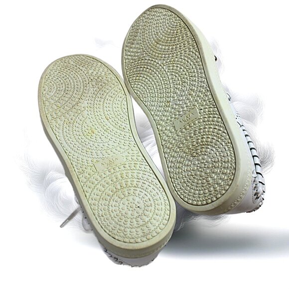 Alaia Tacco White Leather Bold Overcast Accent Stitch Lace-Up, Size 36 (US 6) - Picture 10 of 13